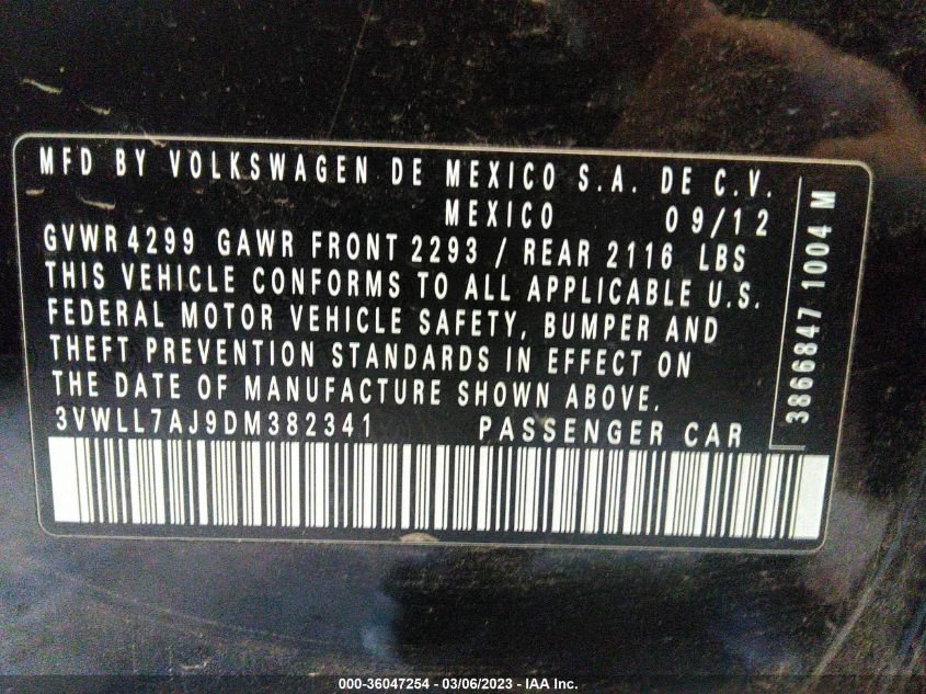 2013 VOLKSWAGEN JETTA SEDAN TDI W/PREMIUM/NAV - 3VWLL7AJ9DM382341