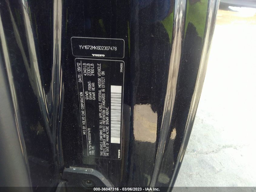 2013 VOLVO C30 T5 - YV1672MK6D2307478