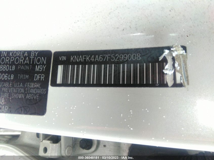 2015 KIA FORTE LX - KNAFK4A67F5299008