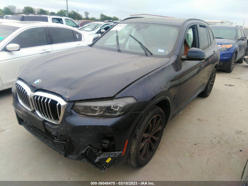 2022 BMW X3 SDRIVE30I - 5UX43DP07N9N25015
