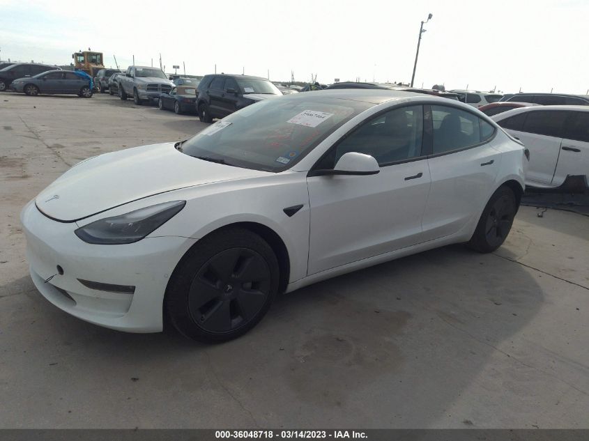 2022 TESLA MODEL 3 LONG RANGE - 5YJ3E1EB8NF257883