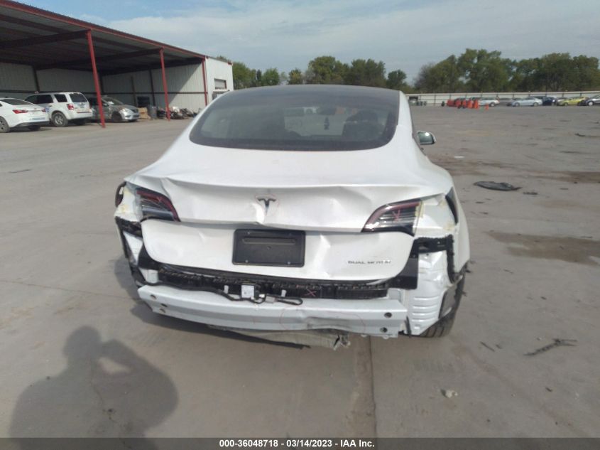 2022 TESLA MODEL 3 LONG RANGE - 5YJ3E1EB8NF257883