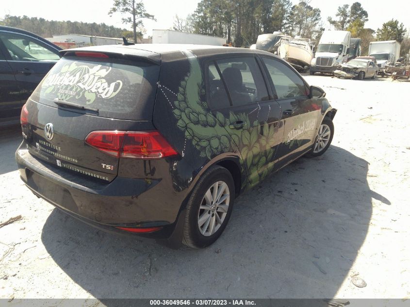 2016 VOLKSWAGEN GOLF TSI S - 3VW217AU2GM065517