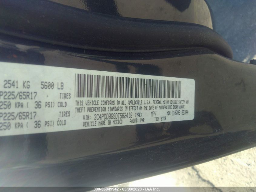 2013 DODGE JOURNEY SXT - 3C4PDDBG9DT582418