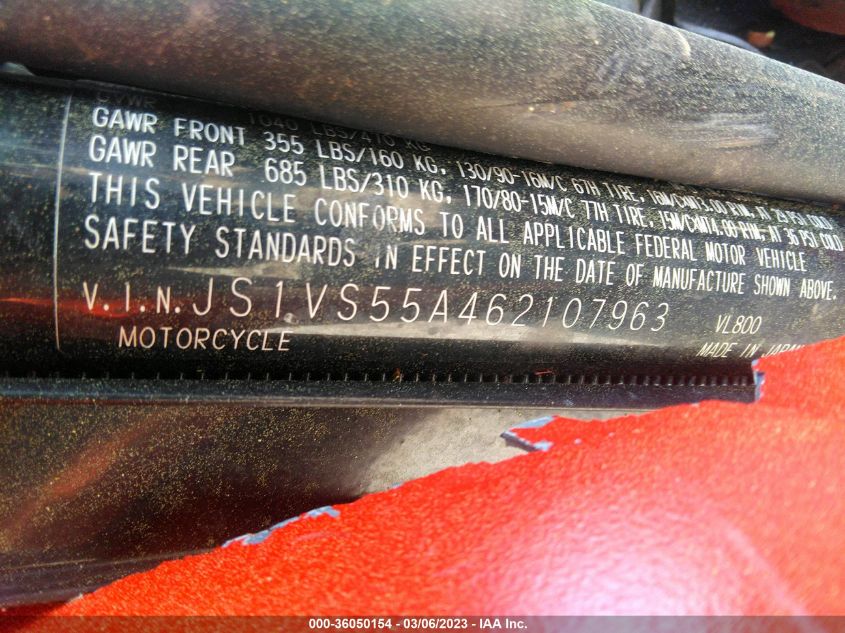 2006 SUZUKI C50 - JS1VS55A462107963