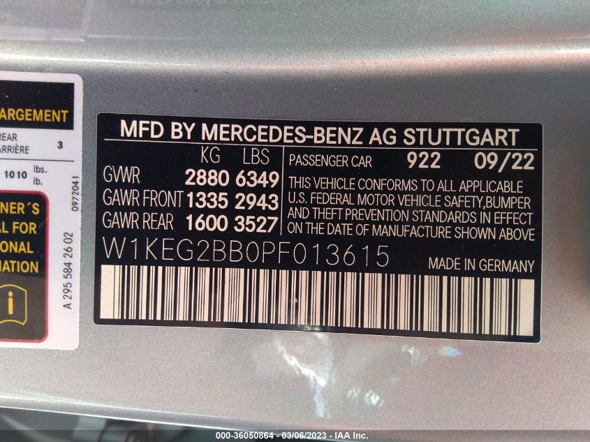 2023 MERCEDES-BENZ EQE EQE 350 - W1KEG2BB0PF013615