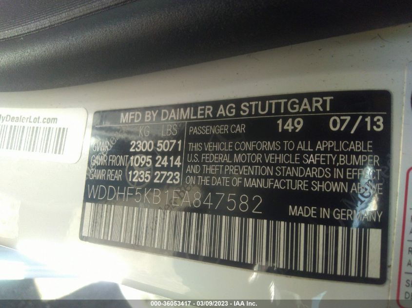 2014 MERCEDES-BENZ E-CLASS E 350 - WDDHF5KB1EA847582