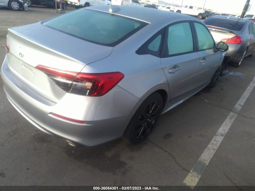 2022 HONDA CIVIC SEDAN SPORT - 2HGFE2F51NH592295