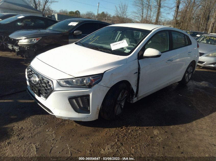 2020 HYUNDAI IONIQ HYBRID BLUE KMHC65LC1LU214907