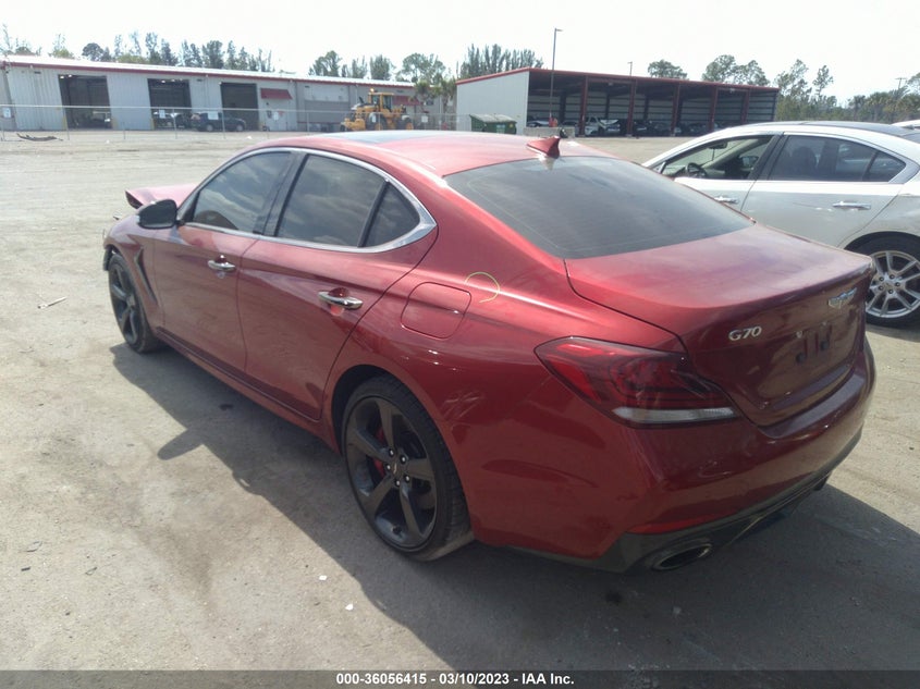VIN KMTG34LE0KU012117 2019 GENESIS G70 3.3T DYNAMIC