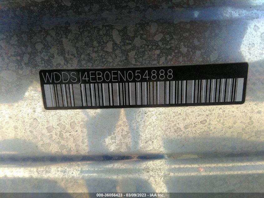 2014 MERCEDES-BENZ CLA-CLASS CLA 250 - WDDSJ4EB0EN054888