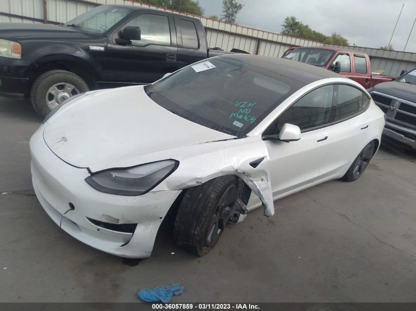 2021 TESLA MODEL 3 STANDARD RANGE PLUS - 5YJ3E1EA0MF022593