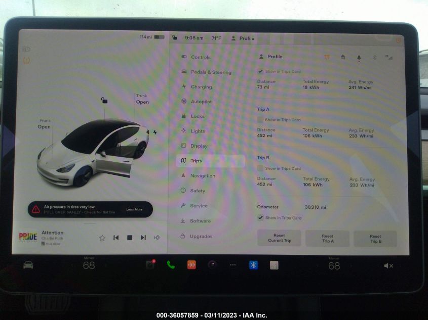 2021 TESLA MODEL 3 STANDARD RANGE PLUS - 5YJ3E1EA0MF022593