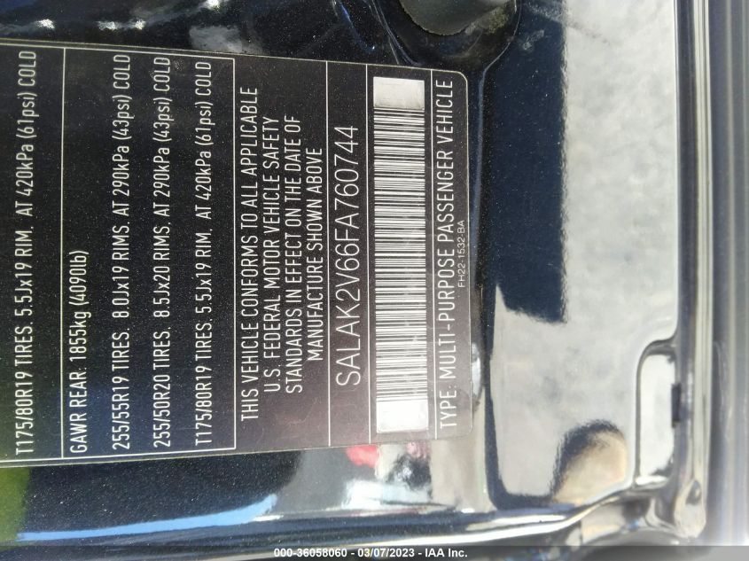 2015 LAND ROVER LR4 LUX - SALAK2V66FA760744