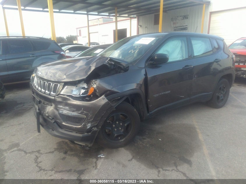 VIN 3C4NJCAB7KT677265 2019 JEEP COMPASS SPORT