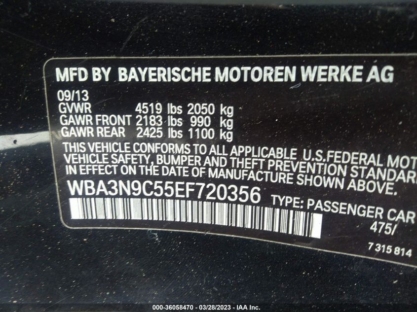 2014 BMW 4 SERIES 428I XDRIVE - WBA3N9C55EF720356