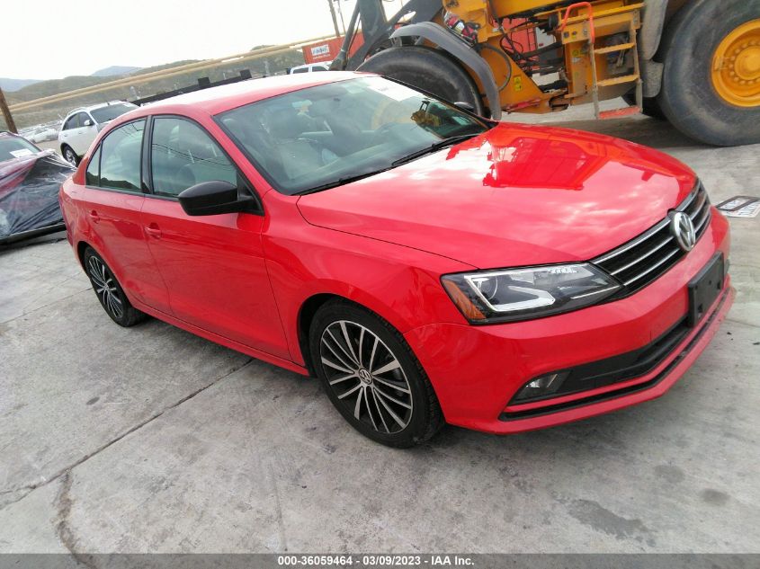 2016 VOLKSWAGEN JETTA SEDAN 1.8T SPORT - 3VWD17AJ6GM339901