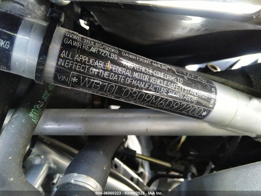 2021 BMW R 1250 RT - WB10L0309M6D97200