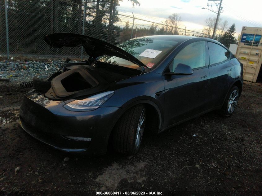 2021 TESLA MODEL Y LONG RANGE - 5YJYGDEE1MF077347