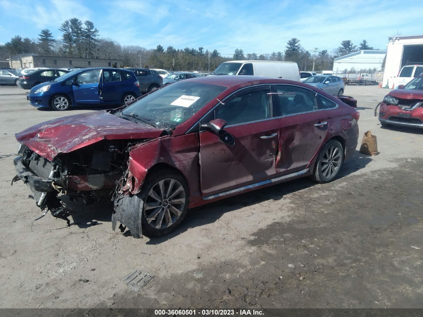 2016 HYUNDAI SONATA 2.4L SPORT - 5NPE34AF3GH421277