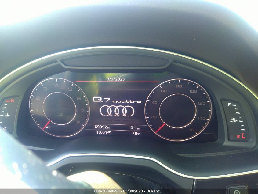 2017 AUDI Q7 PREMIUM PLUS - WA1LAAF75HD013801