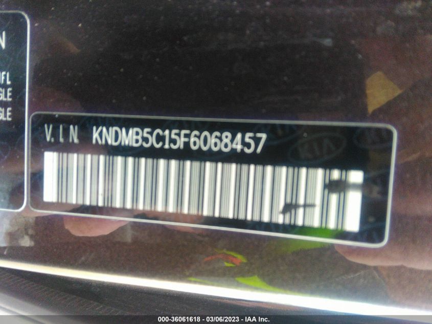 2015 KIA SEDONA LX - KNDMB5C15F6068457