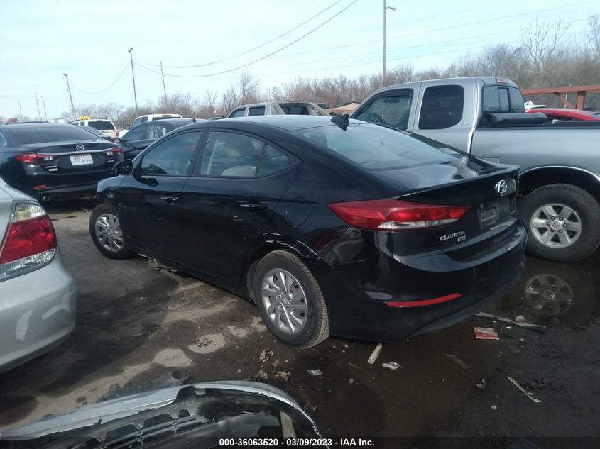 VIN KMHD74LF3HU200651 2017 HYUNDAI ELANTRA SE