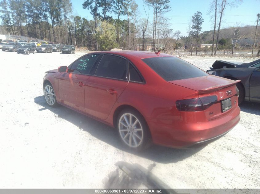 2014 AUDI A4 PREMIUM PLUS - WAUFFAFL7EN045329
