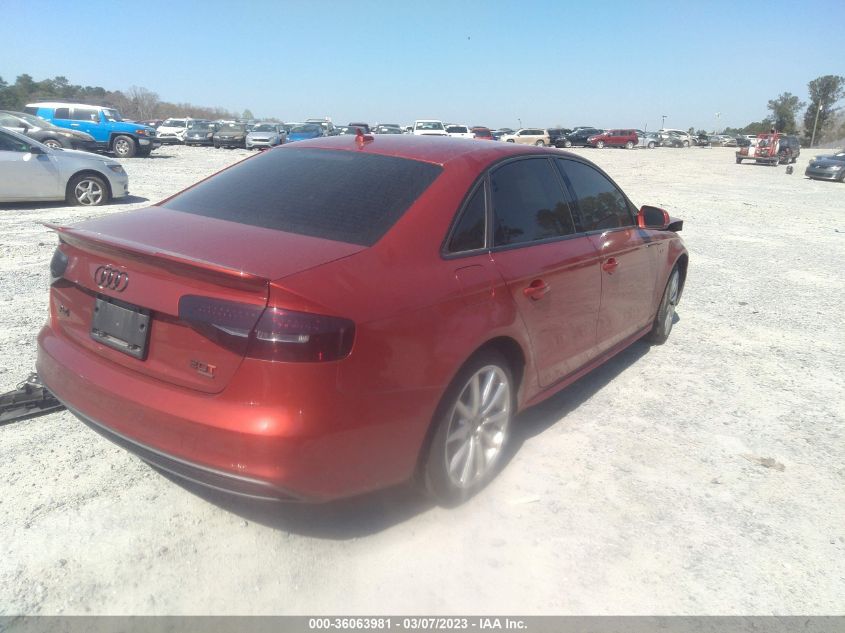 2014 AUDI A4 PREMIUM PLUS - WAUFFAFL7EN045329