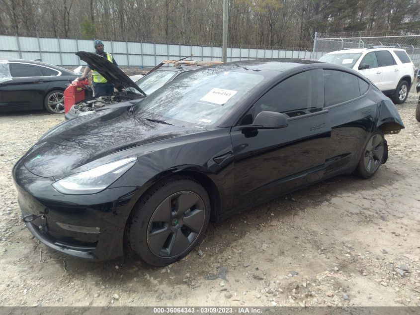 2022 TESLA MODEL 3 LONG RANGE - 5YJ3E1EB6NF122093