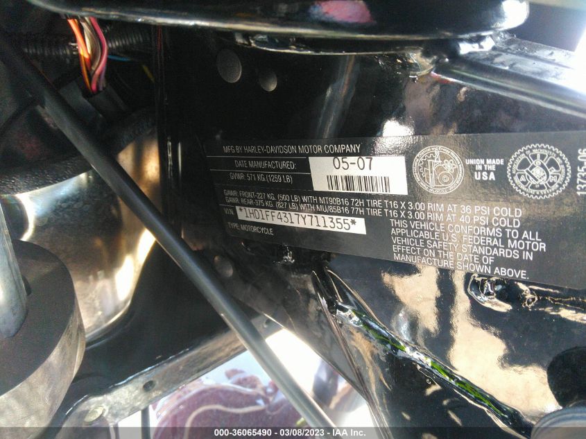 2007 HARLEY-DAVIDSON FLHT CLASSIC - 1HD1FF4317Y711355