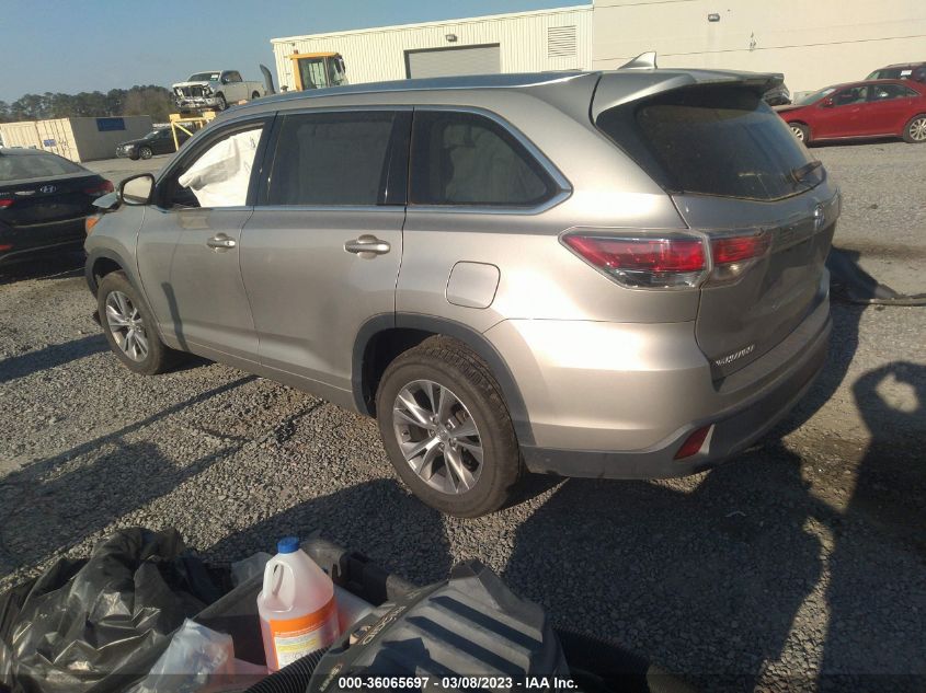 2014 TOYOTA HIGHLANDER XLE - 5TDKKRFH1ES031556