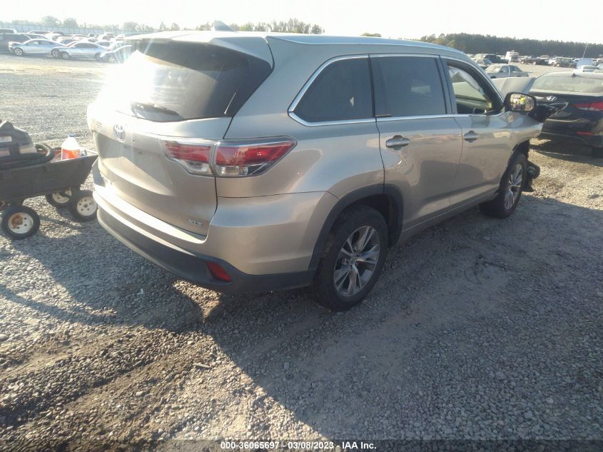 2014 TOYOTA HIGHLANDER XLE - 5TDKKRFH1ES031556