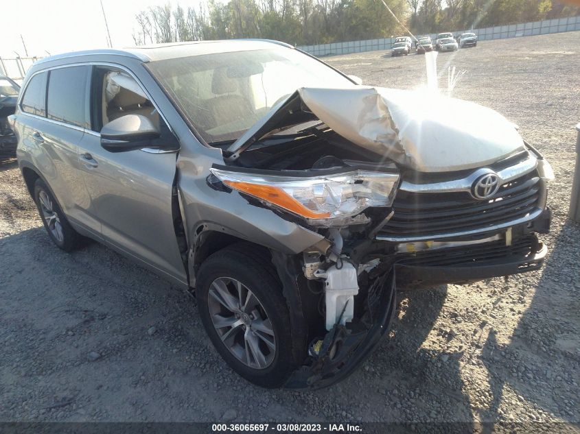 2014 TOYOTA HIGHLANDER XLE - 5TDKKRFH1ES031556
