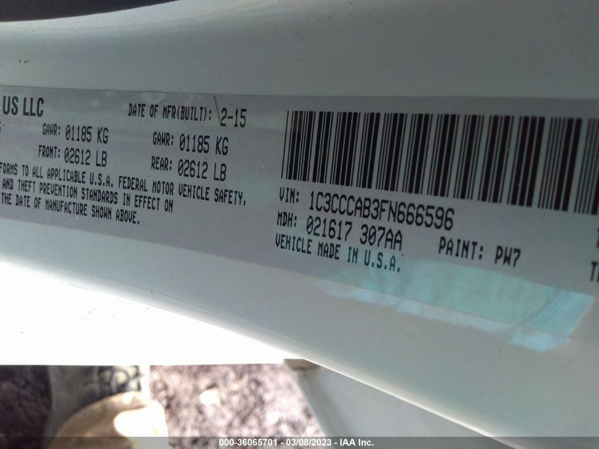 2015 CHRYSLER 200 LIMITED - 1C3CCCAB3FN666596