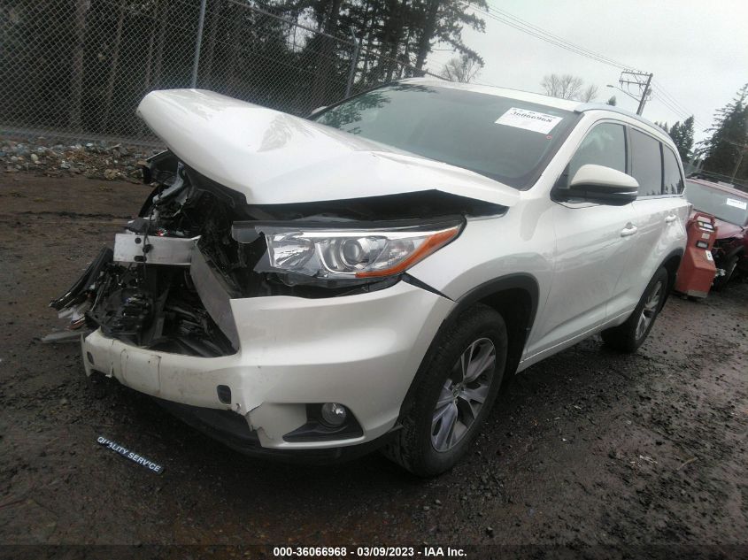 2015 TOYOTA HIGHLANDER XLE - 5TDJKRFHXFS211941