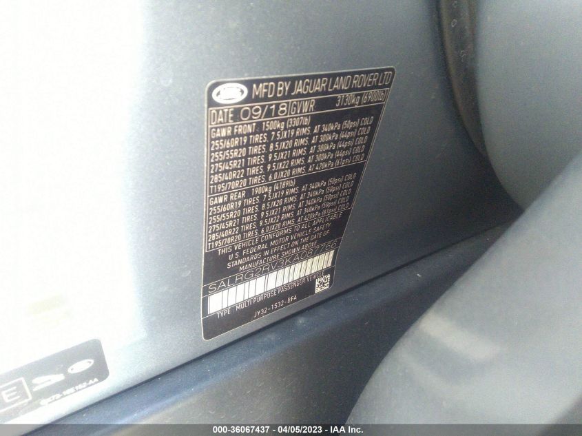2019 LAND ROVER DISCOVERY SE SALRG2RV3KA087766