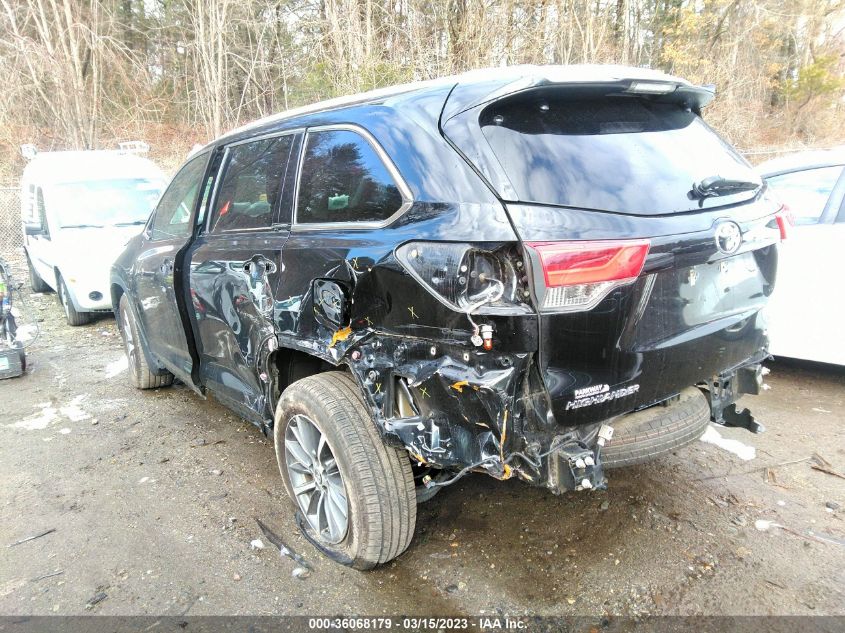 2019 TOYOTA HIGHLANDER XLE - 5TDJZRFH1KS618844