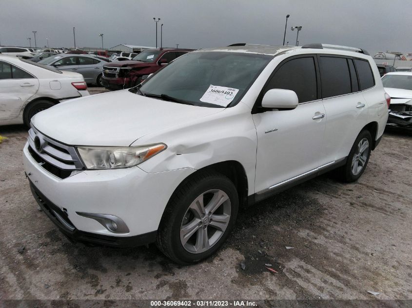 2013 TOYOTA HIGHLANDER LIMITED - 5TDDK3EH3DS255384