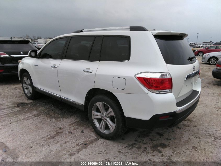 2013 TOYOTA HIGHLANDER LIMITED - 5TDDK3EH3DS255384