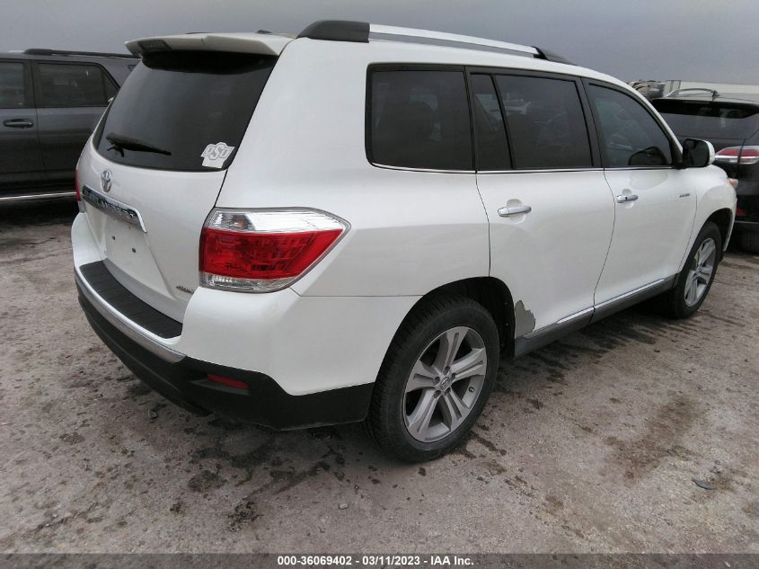 2013 TOYOTA HIGHLANDER LIMITED - 5TDDK3EH3DS255384