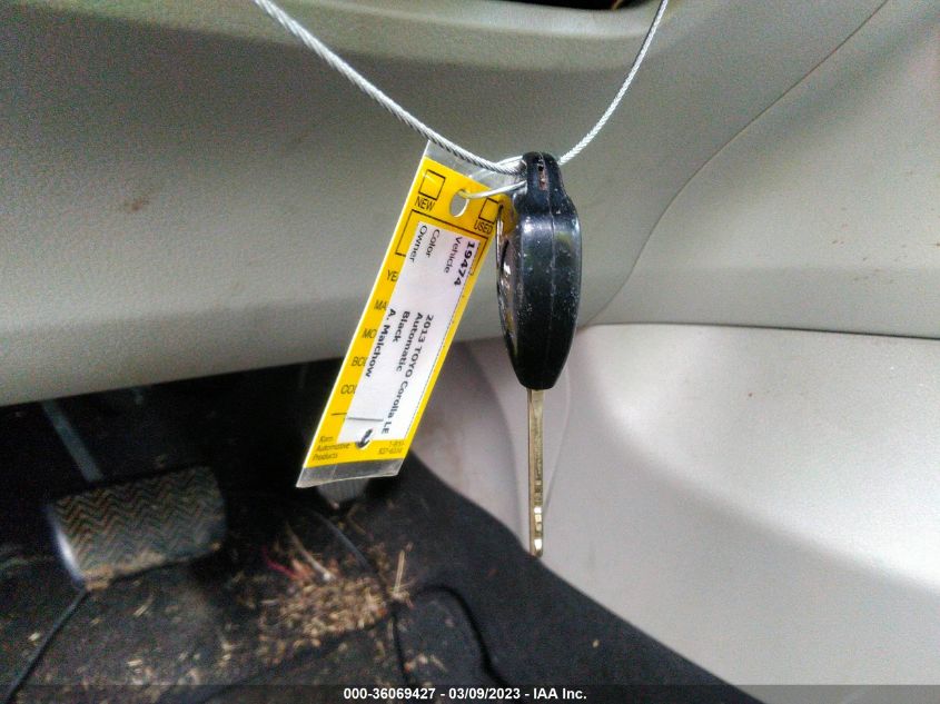 2013 TOYOTA COROLLA L/LE/S - 5YFBU4EE7DP168352