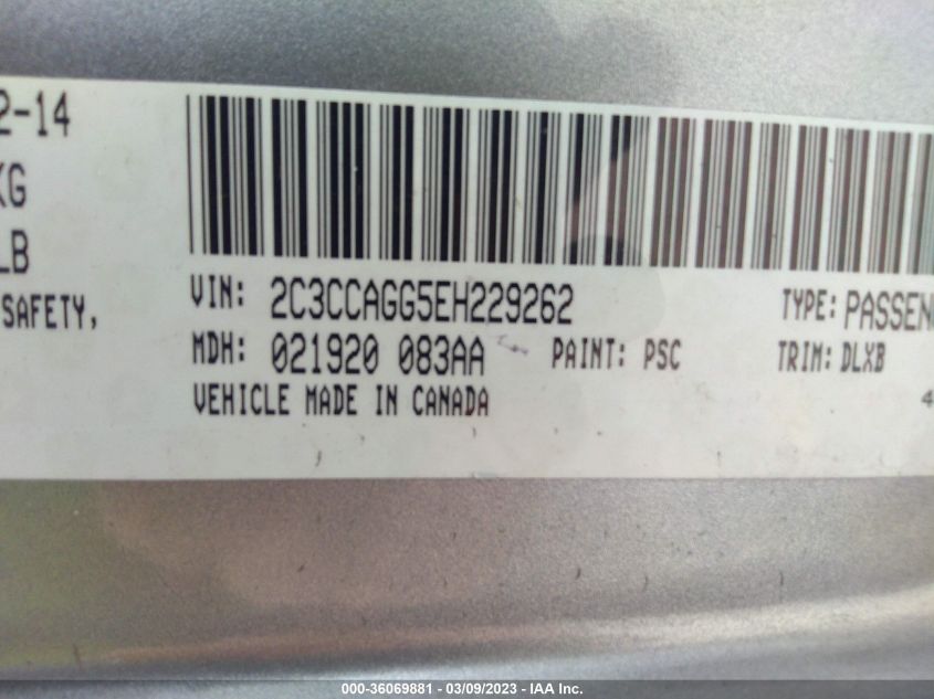 2014 CHRYSLER 300 300S - 2C3CCAGG5E8229262