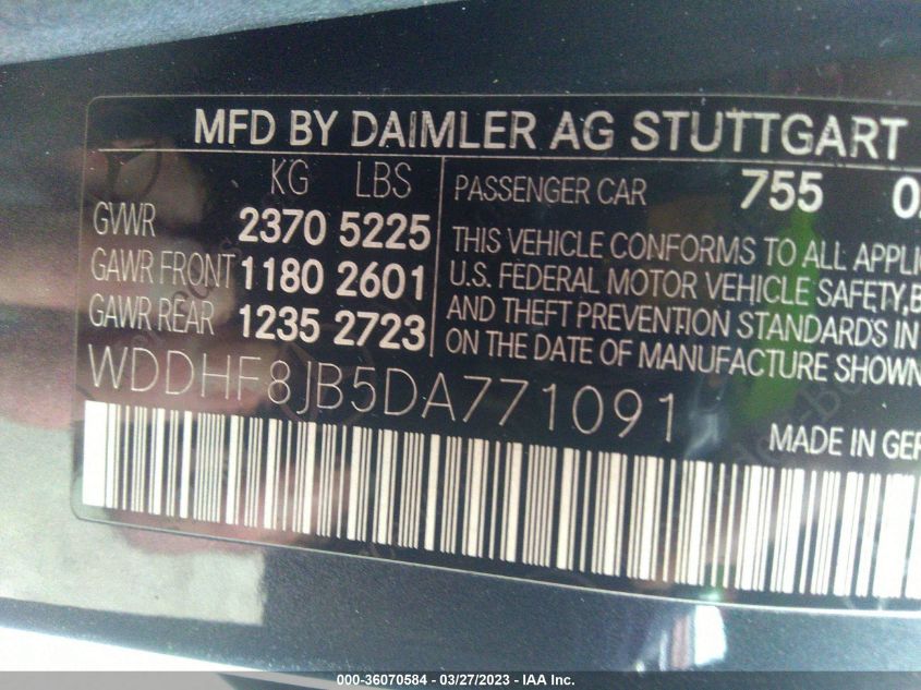 2013 MERCEDES-BENZ E-CLASS E 350 - WDDHF8JB5DA771091