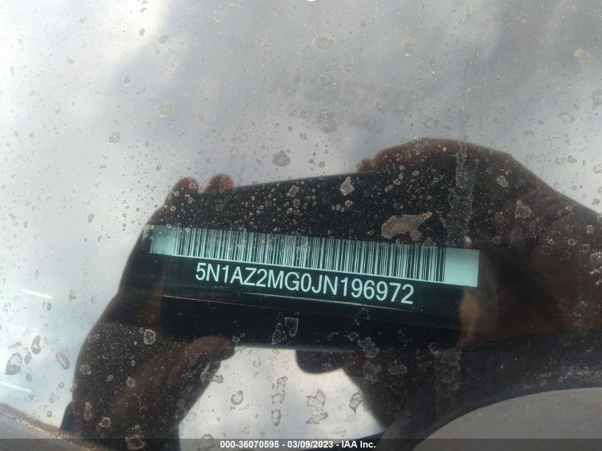 2018 NISSAN MURANO PLATINUM - 5N1AZ2MG0JN196972