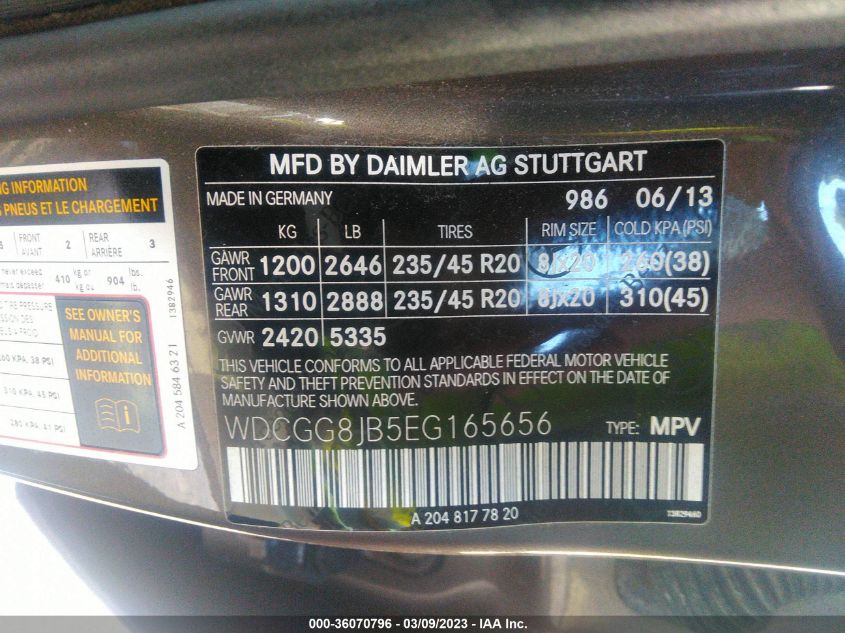 2014 MERCEDES-BENZ GLK-CLASS GLK 350 - WDCGG8JB5EG165656