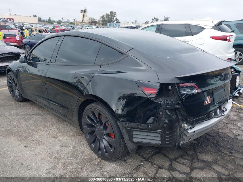 2022 TESLA MODEL 3 PERFORMANCE - 5YJ3E1EC6NF177622