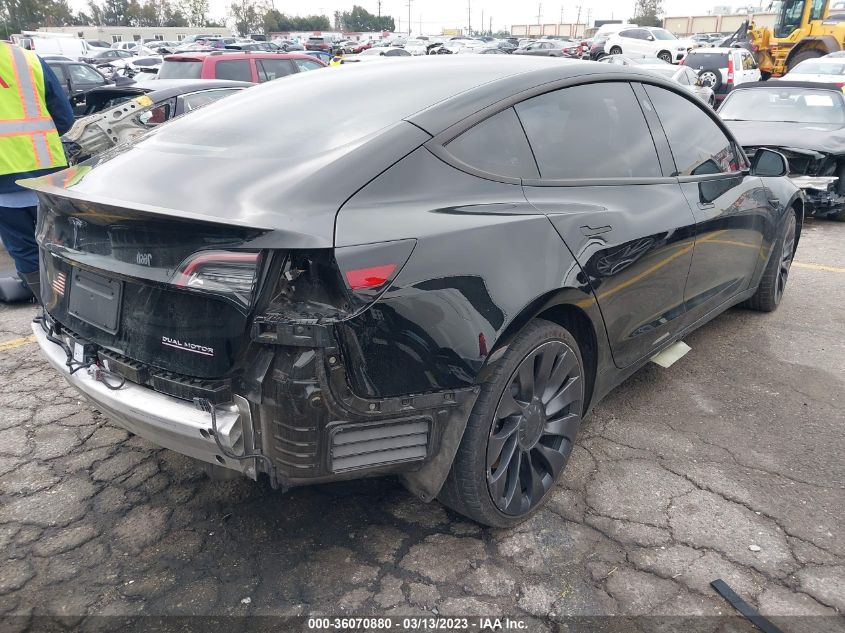 2022 TESLA MODEL 3 PERFORMANCE - 5YJ3E1EC6NF177622