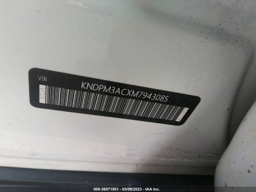 2021 KIA SPORTAGE LX - KNDPM3ACXM7943085