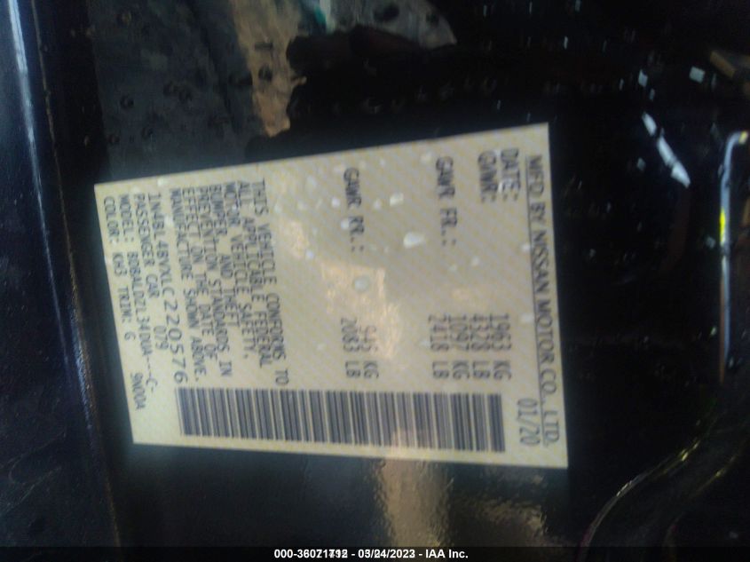 2020 NISSAN ALTIMA 2.5 S - 1N4BL4BVXLC220576